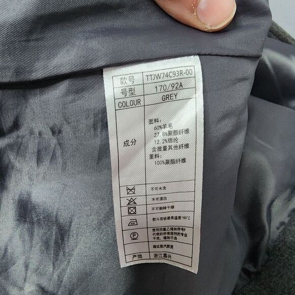 TEENIE WEENIE T.W. BEAR Gray WOOL DUFFLE TOGGLE COAT with ATTACHED HOOD - Picture 4 of 6